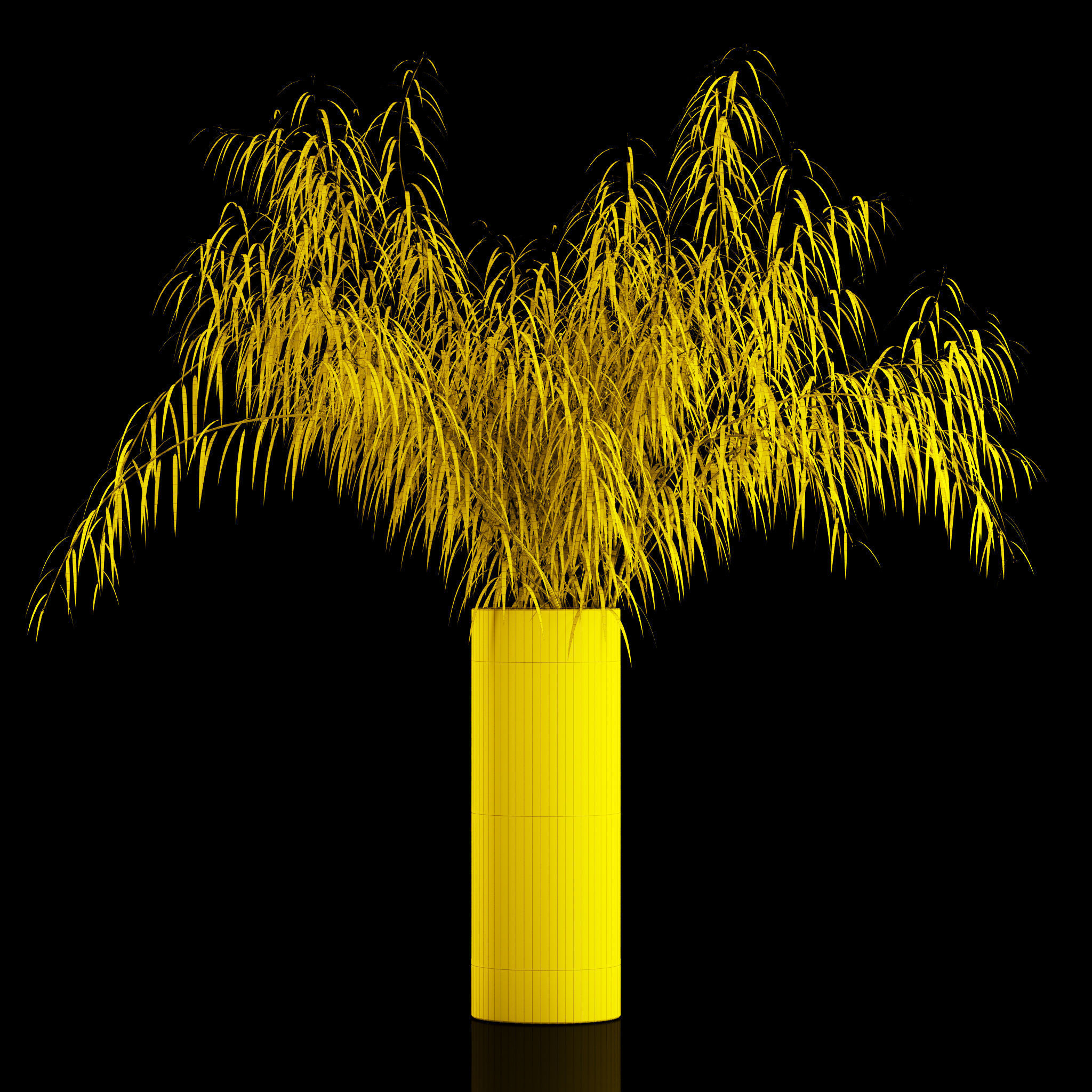 Agonis plant in glass vase 3D model_8