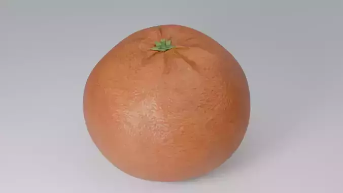 Realistic Orange Fruit Low-poly 3D model