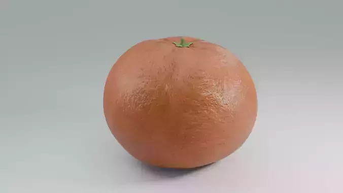 Realistic Orange Fruit Low-poly 3D model 2
