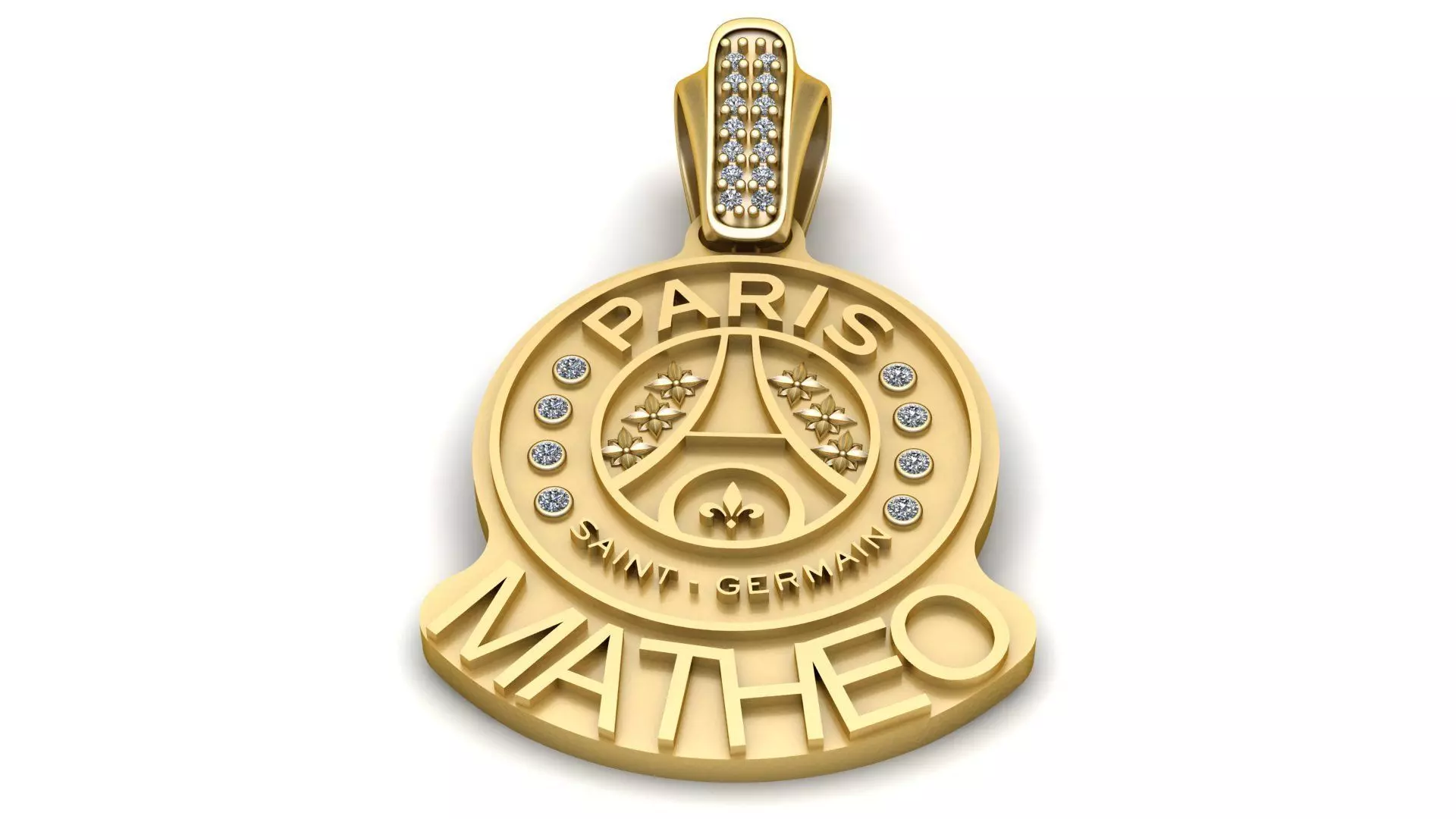 Personalized PSG Crest Iced 3D print model