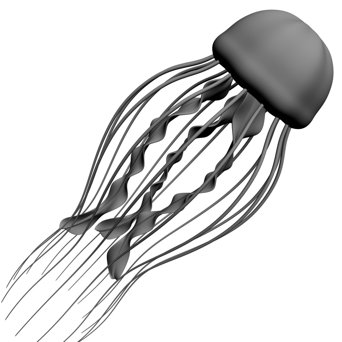 Jellyfish Rigged Low-poly 3D model_3