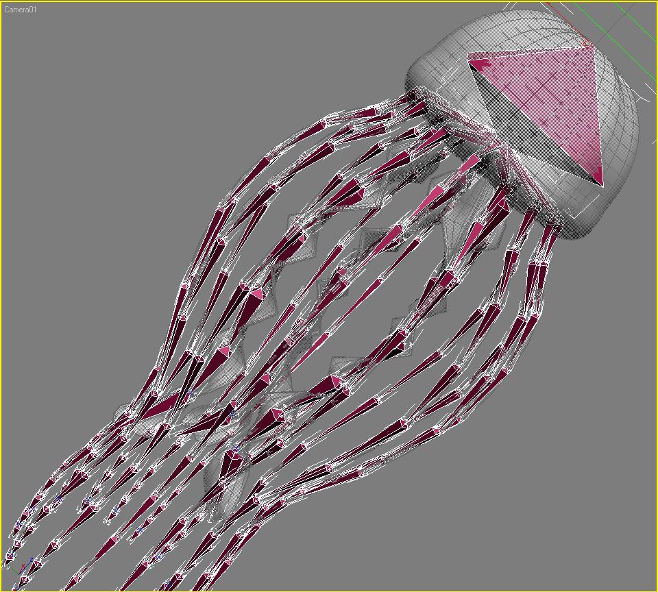 Jellyfish Rigged Low-poly 3D model_7