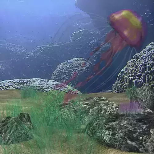 Jellyfish Rigged Low-poly 3D model