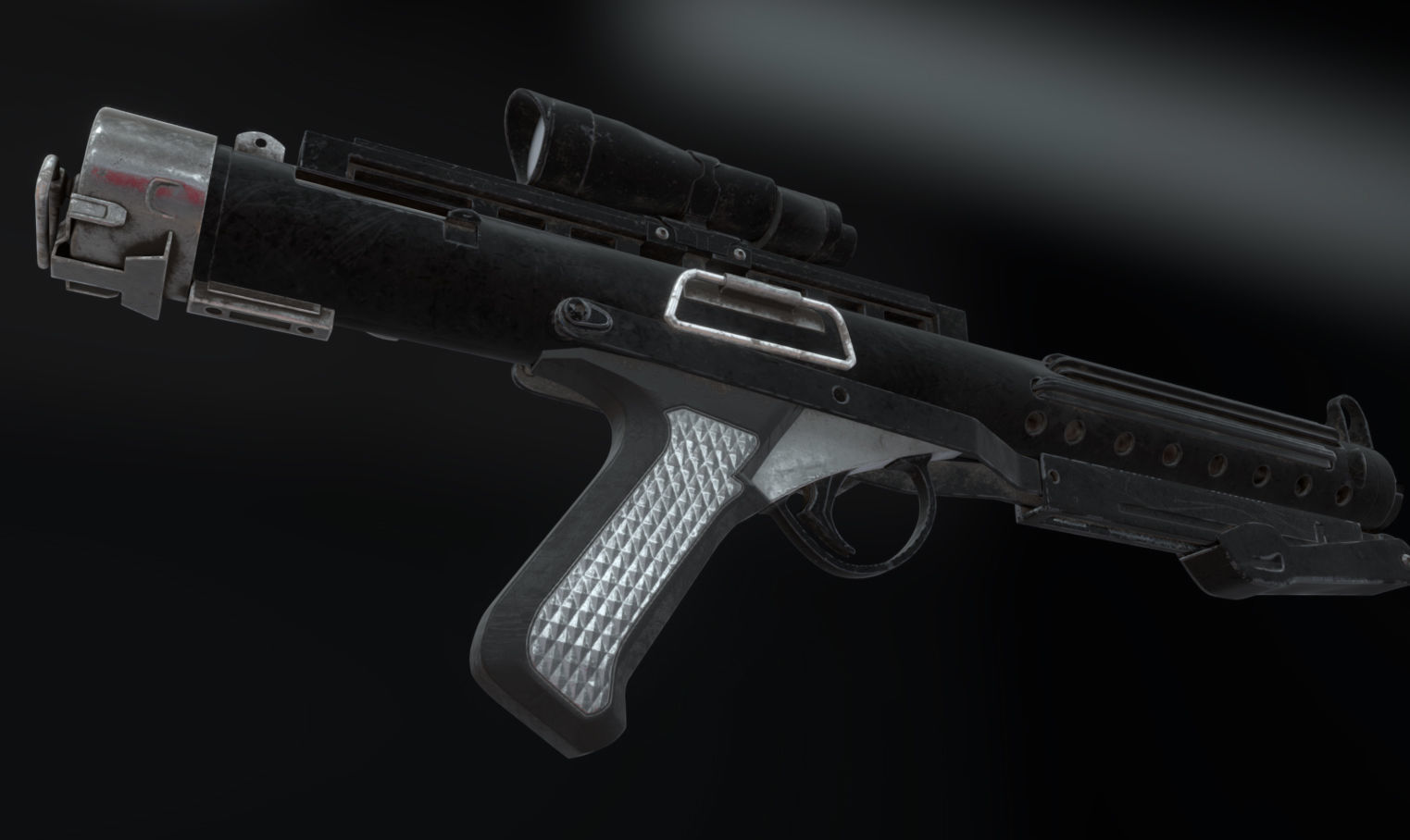 Blaster Rifle Free 3D model_5