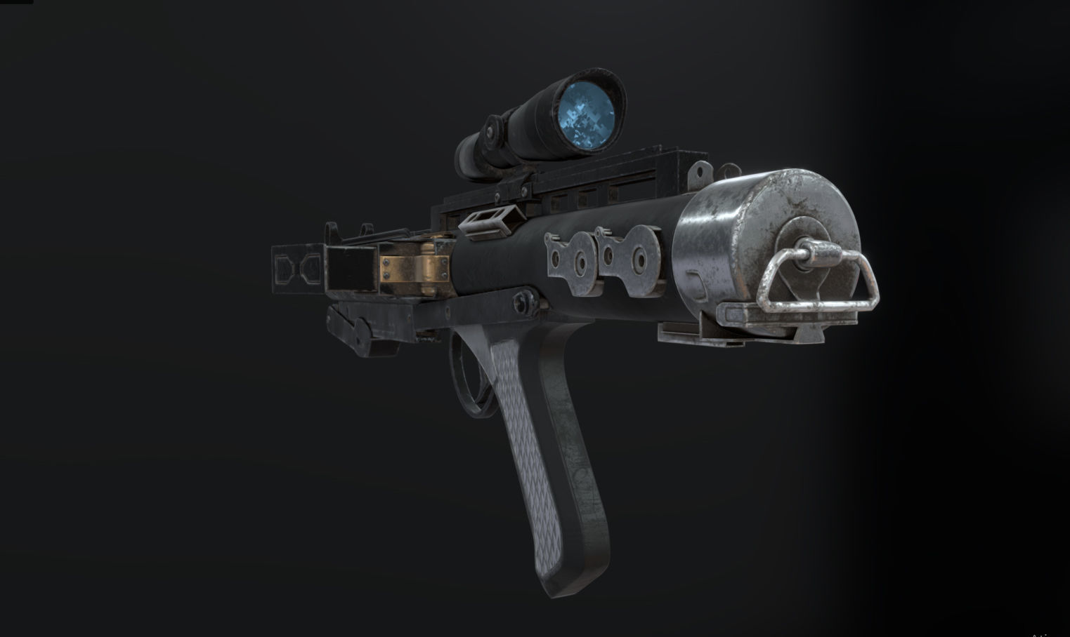 Blaster Rifle Free 3D model_1