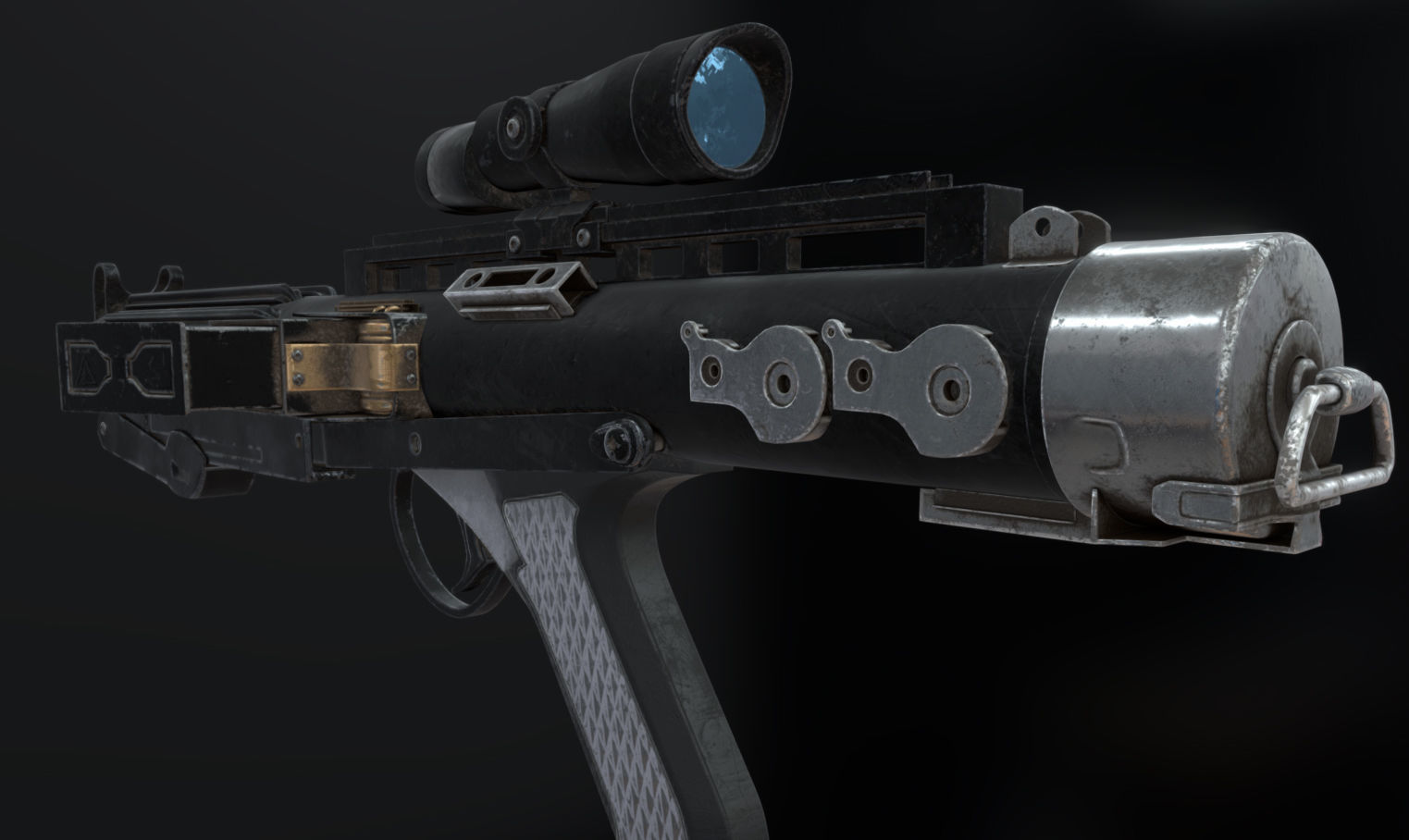 Blaster Rifle Free 3D model_4