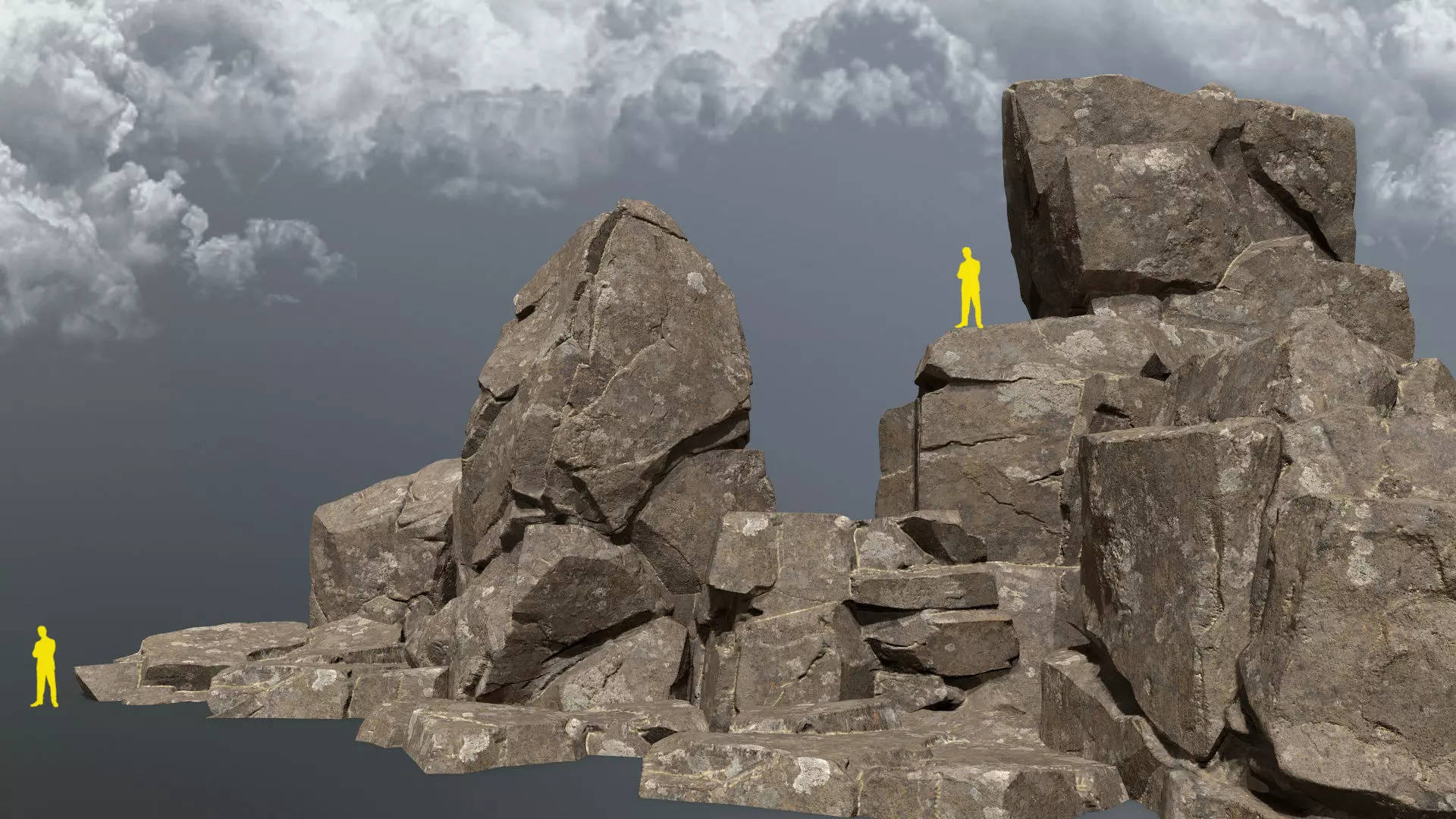 desert rocks Low-poly 3D model