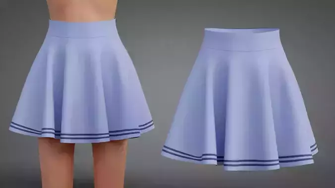 Circle-Cut Tennis Skirt - Mini Skirt Clothing