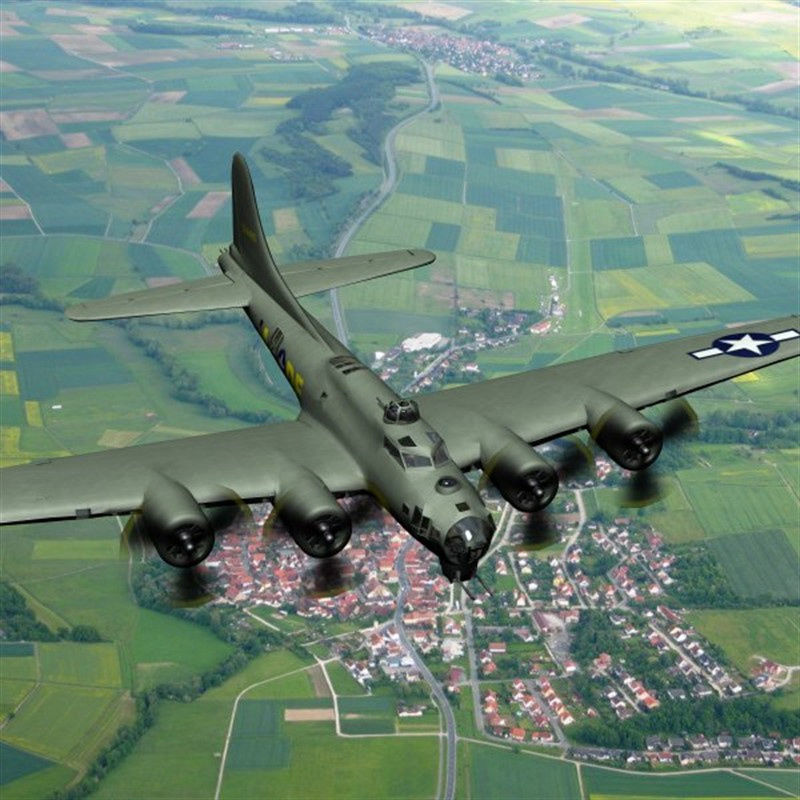 B 17G Flying Fortress for Unity 3D model_6