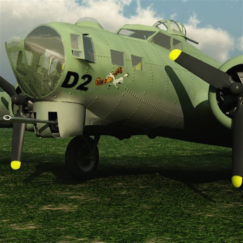 B 17G Flying Fortress for Unity 3D model_5