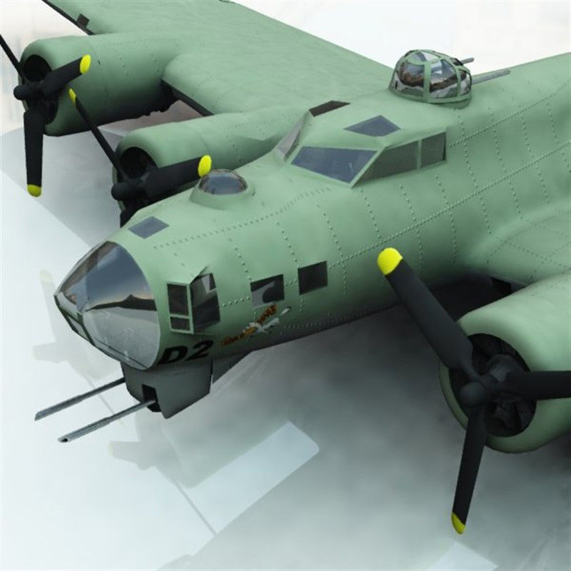 B 17G Flying Fortress for Unity 3D model_1