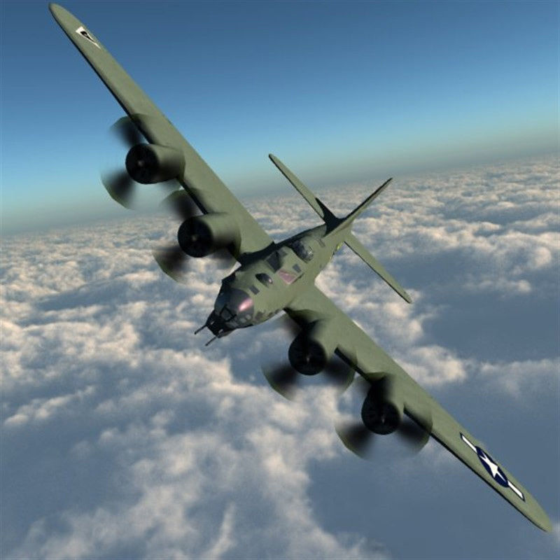 B 17G Flying Fortress for Unity 3D model_3