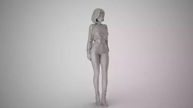 Modern Shoulder Accent Woman