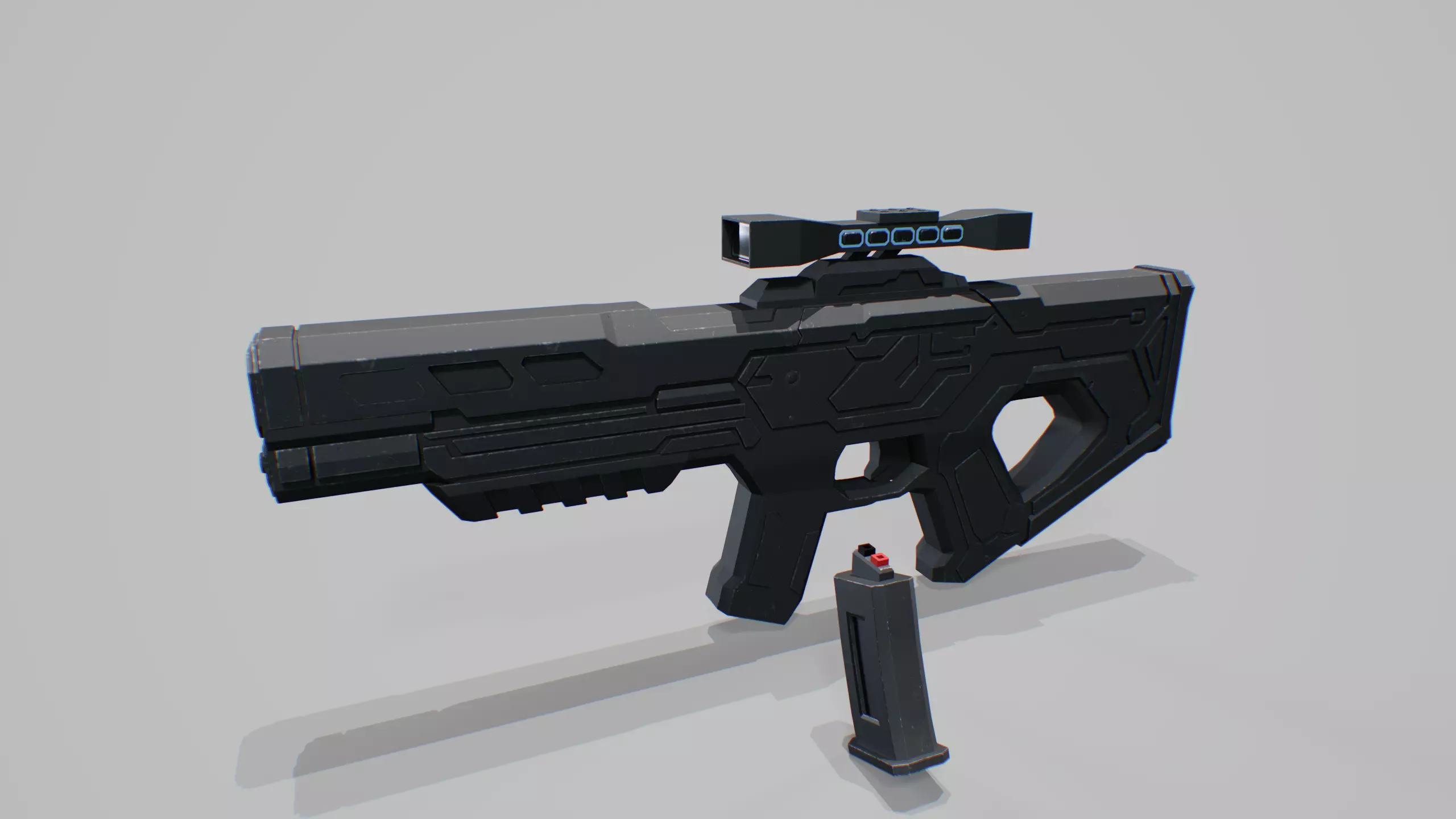 Spacegun Low-poly 3D model