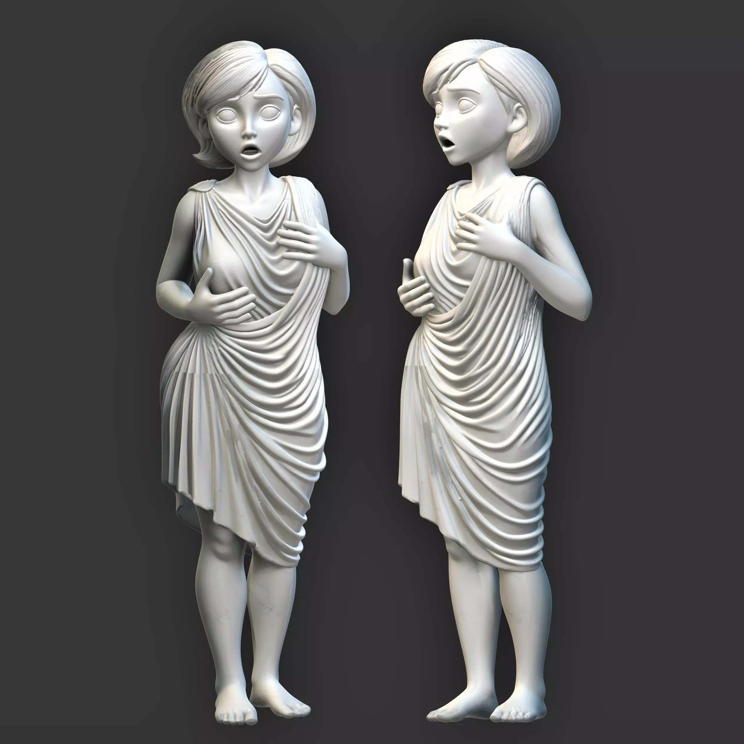 bob cut hero mom statue 3D print model