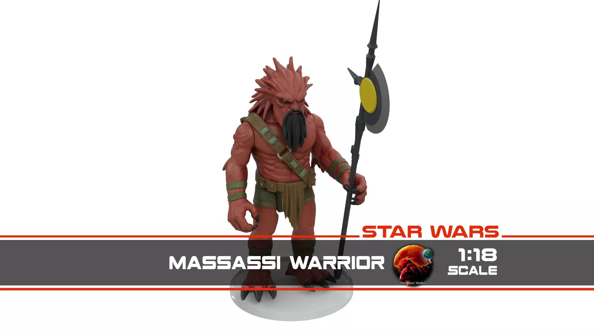 Massassi Warrior 1-18 scale Hasbro Kenner Free 3D print model