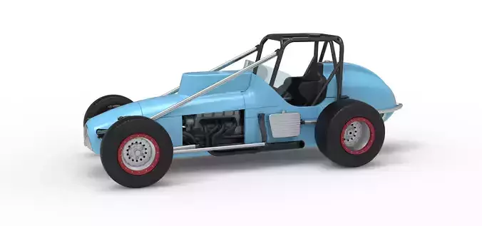 Dirt Silver Crown Champ car Scale 1 to 25