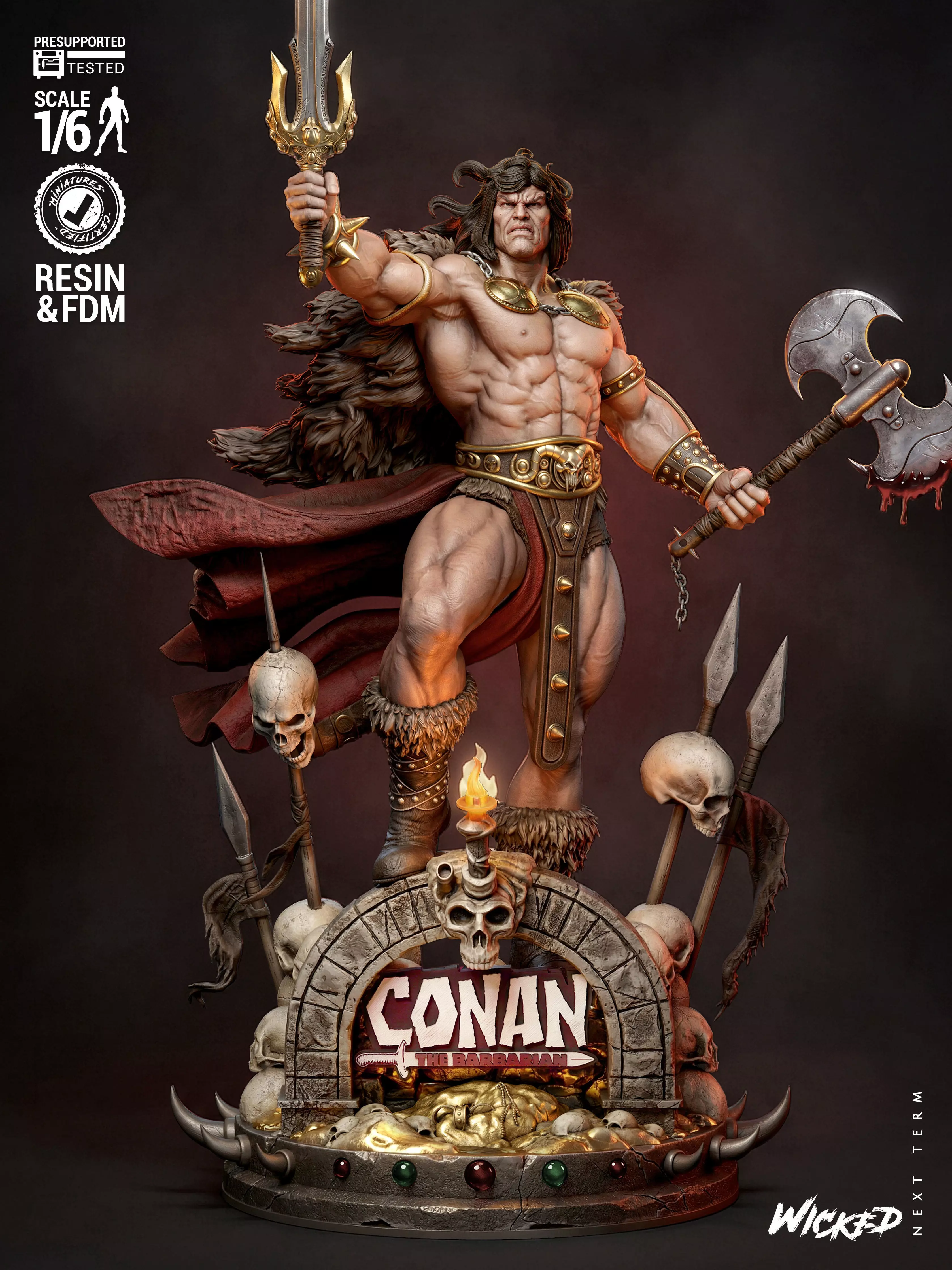 Wicked Marvel Conan Sculpture 3D print model