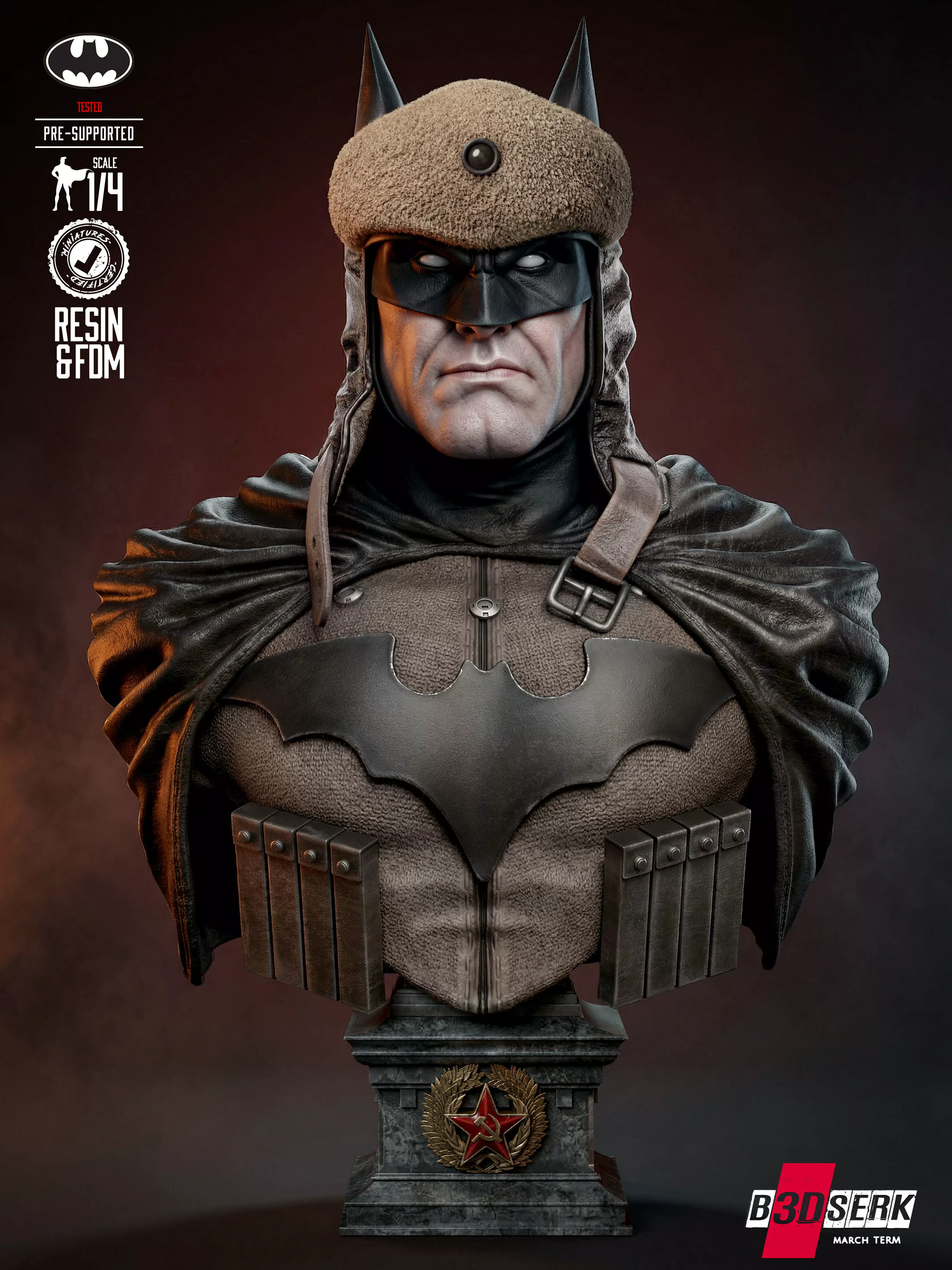 B3DSERK Batman Red Son 3D print model
