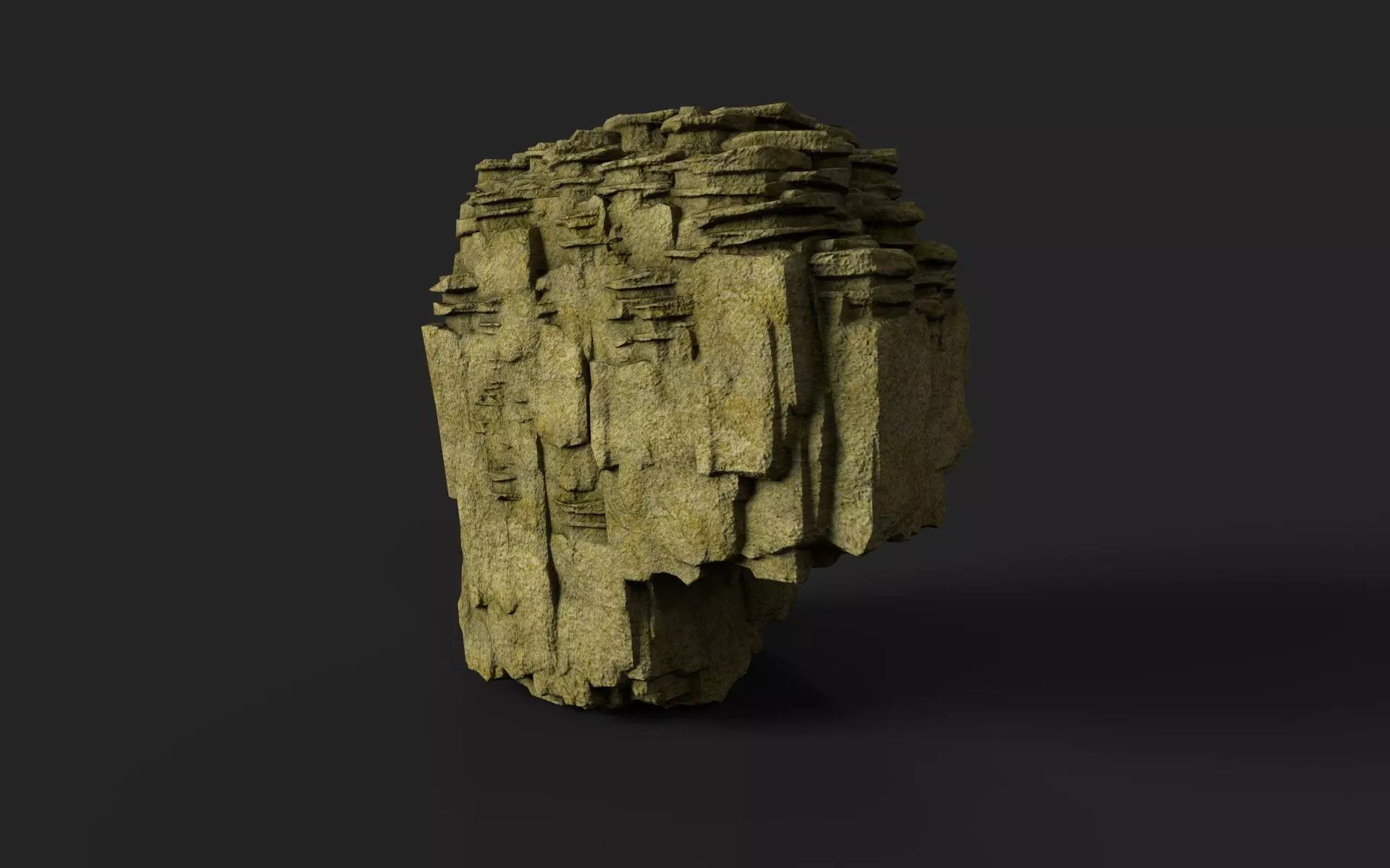 Limestone Rock low poly Low-poly 3D model