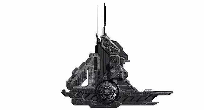 Halo Sci-Fi Building 3D model
