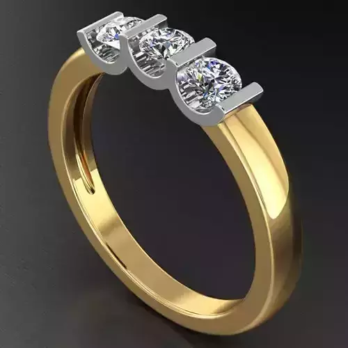 Three Stones Diamond Ring 