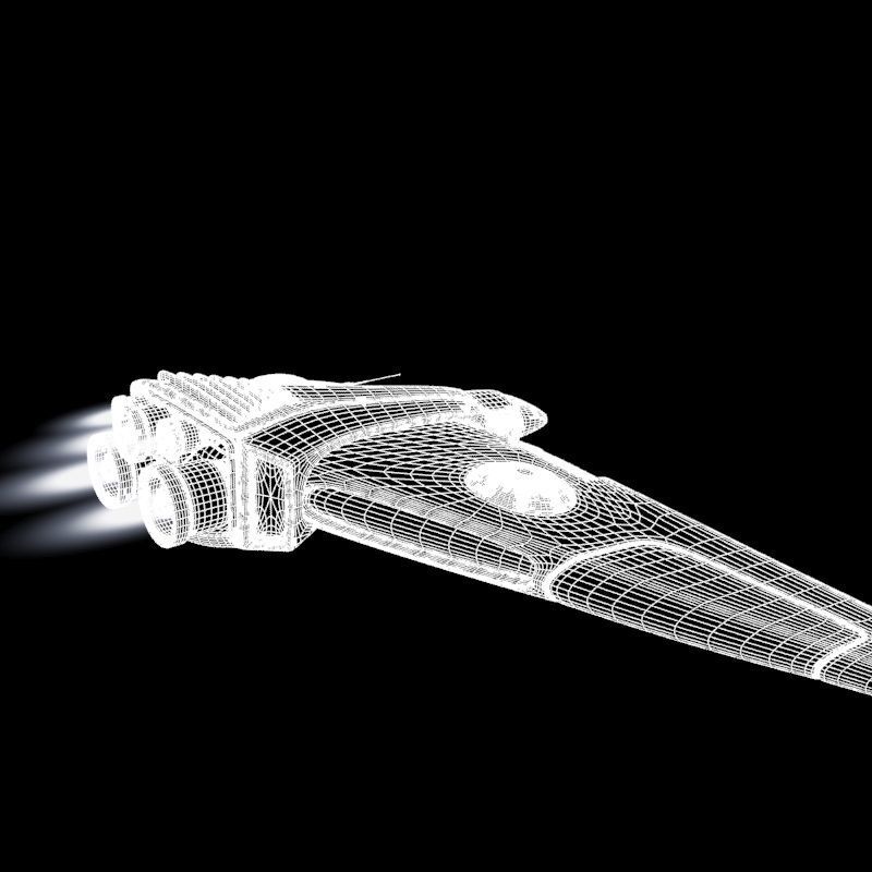 Spaceship Bird Style 3D model_3