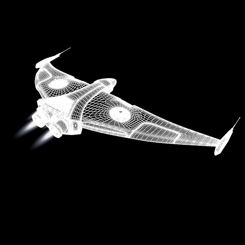 Spaceship Bird Style 3D model_1