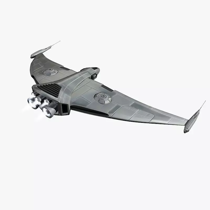 Spaceship Bird Style 3D model_0