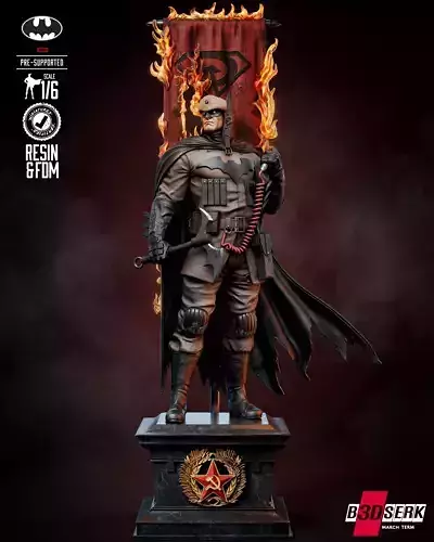  B3DSERK Batman Red Son Sculpture