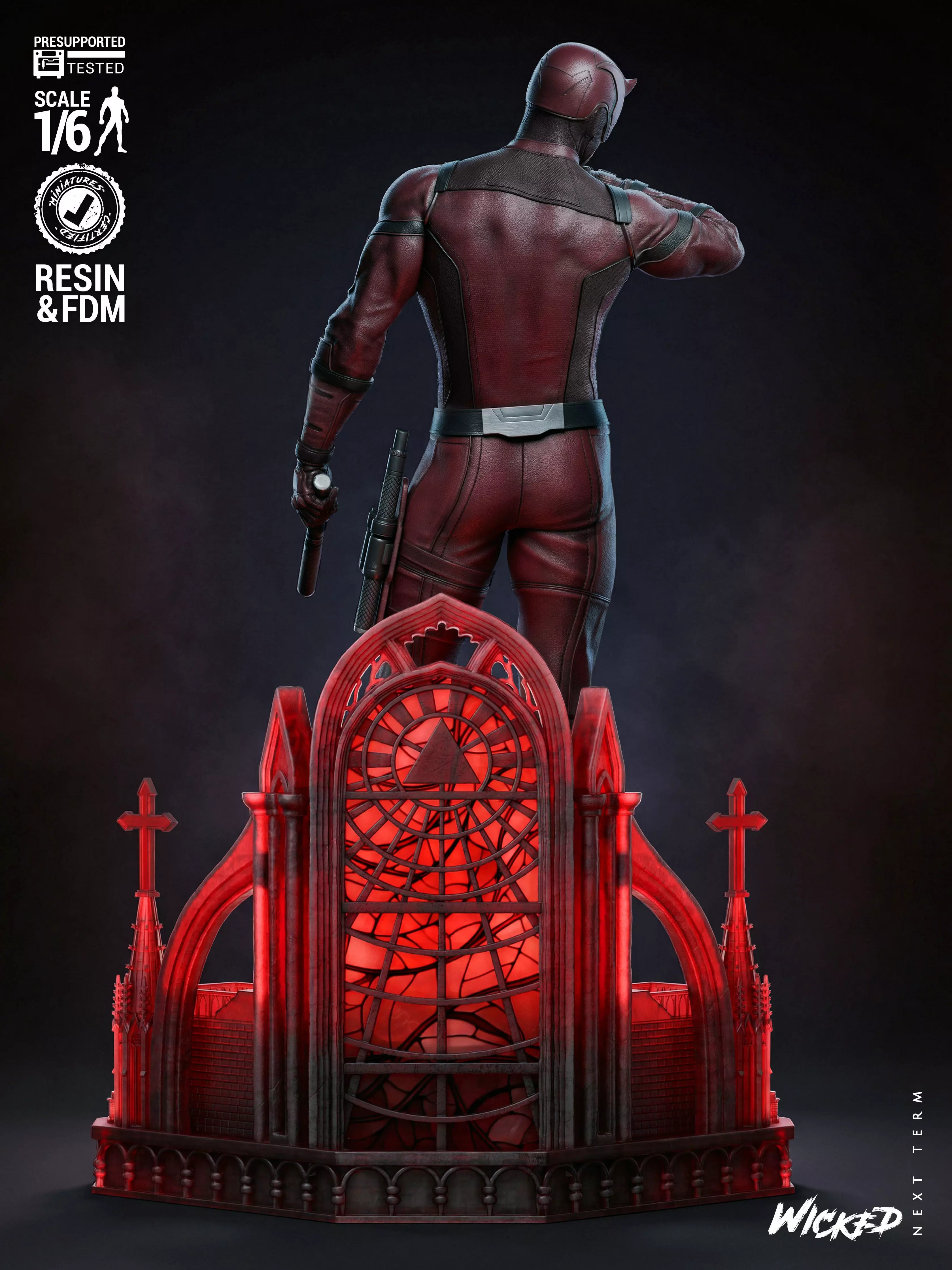 Wicked Marvel Daredevil Sculpture 3D model 3D printable | CGTrader