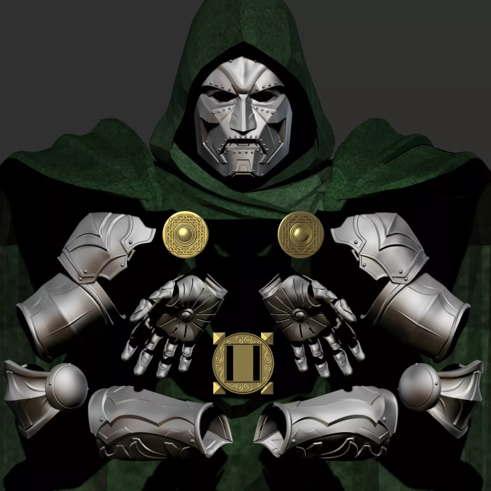 Doctor Doom Armor Cosplay Inspired by Hot Toys 3D print model
