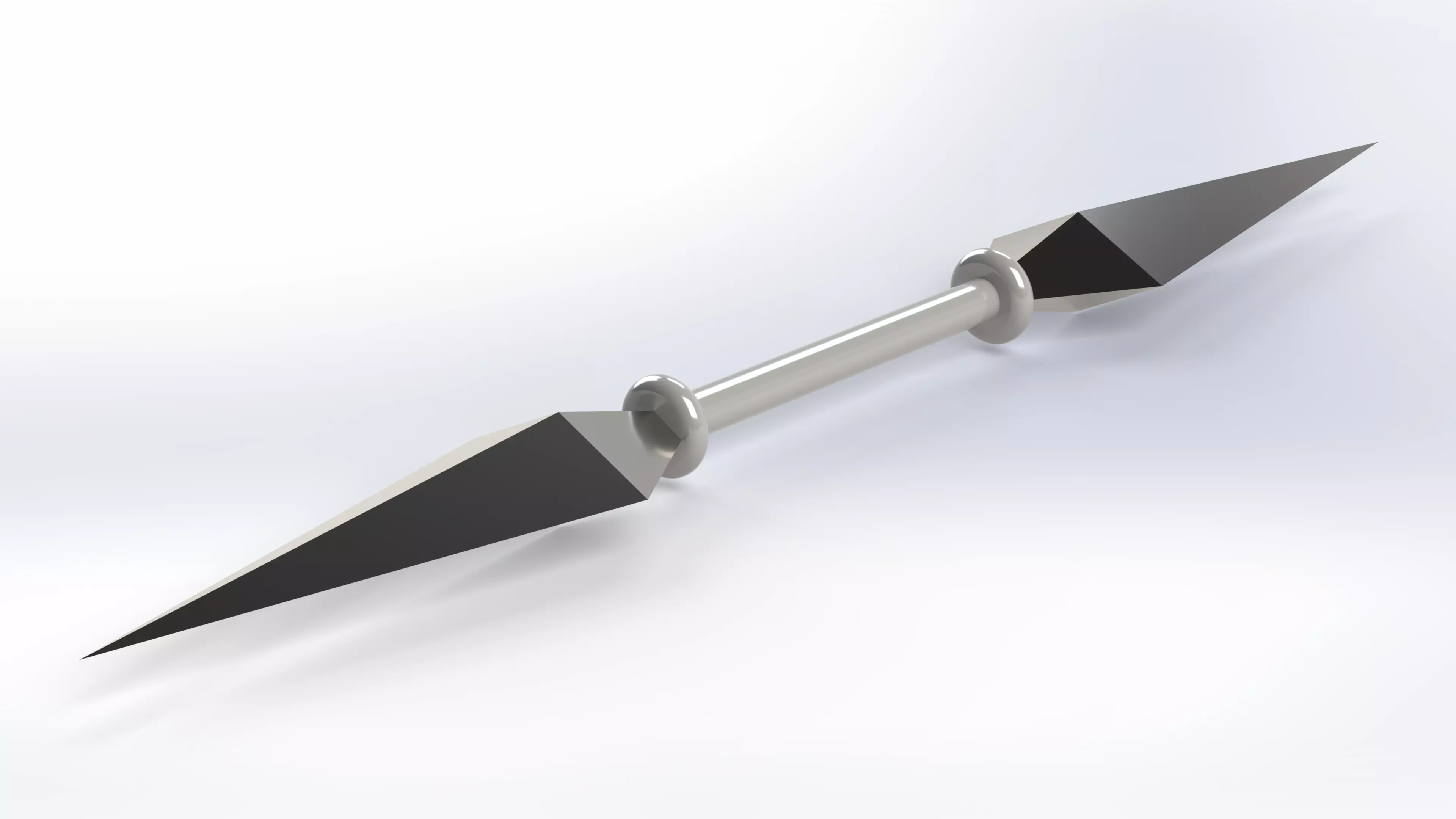 Double Kunai Weapon 3D Model Low Poly Ninja Blade 3D model