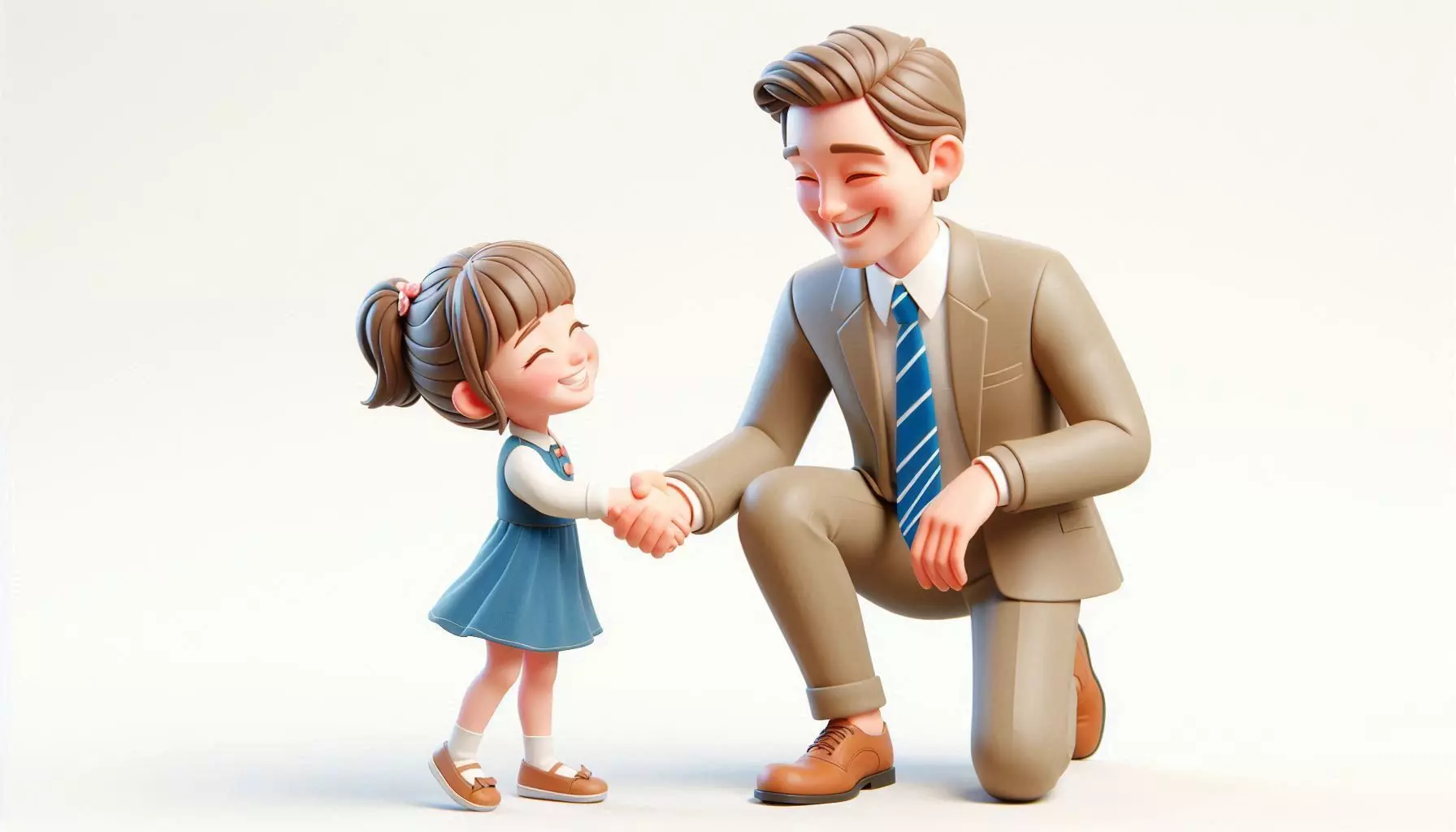 Father Daughter Love 3D Sculpture 3D print model