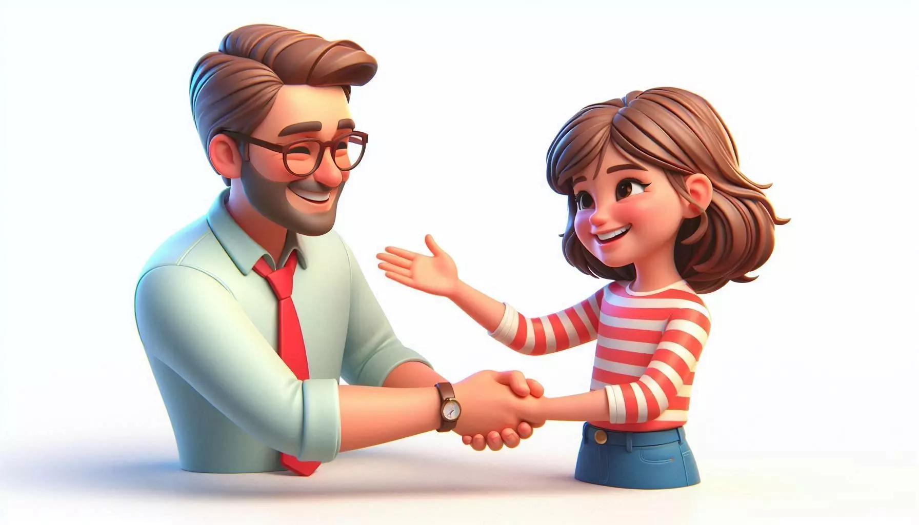Father Daughter Love 3D Sculpture 3D print model