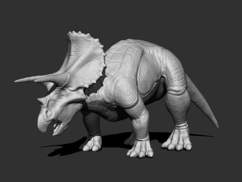 3D Triceratops dinosaur Low-poly 3D model_11