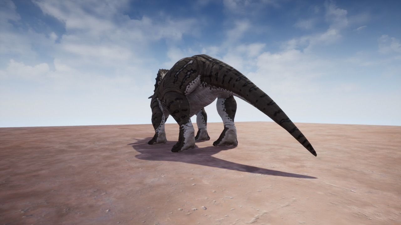 3D Triceratops dinosaur Low-poly 3D model_8