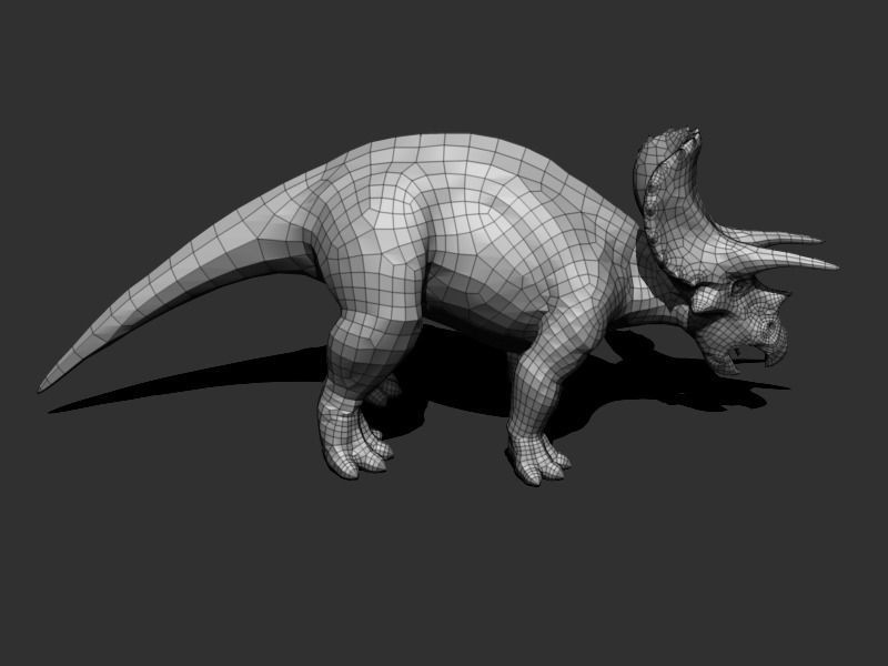 3D Triceratops dinosaur Low-poly 3D model_14