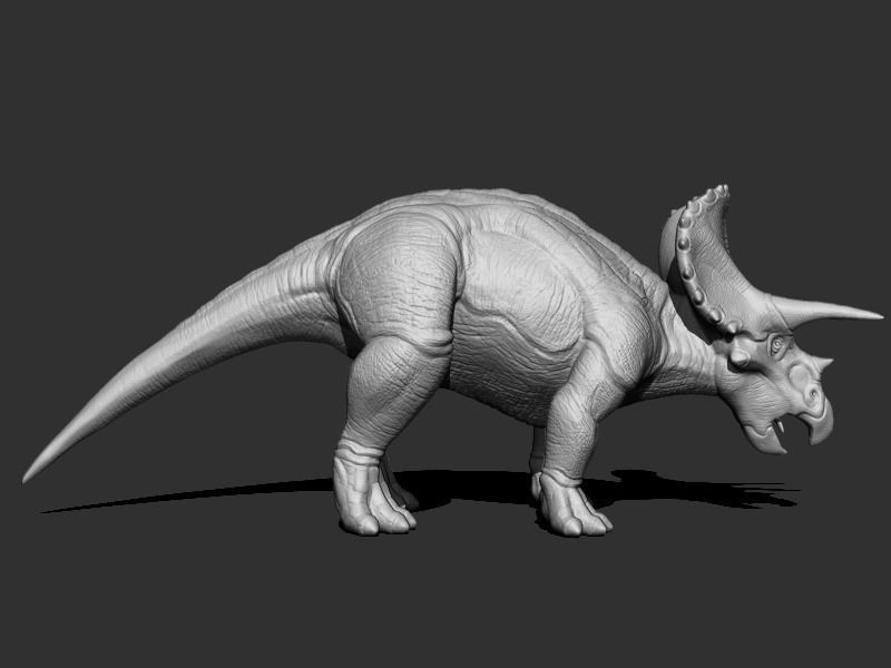 3D Triceratops dinosaur Low-poly 3D model_10