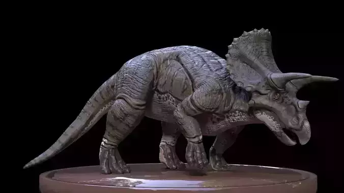 3D Triceratops dinosaur Low-poly 3D model