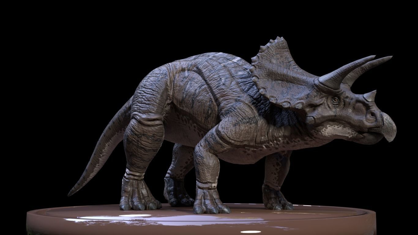 3D Triceratops dinosaur Low-poly 3D model_1