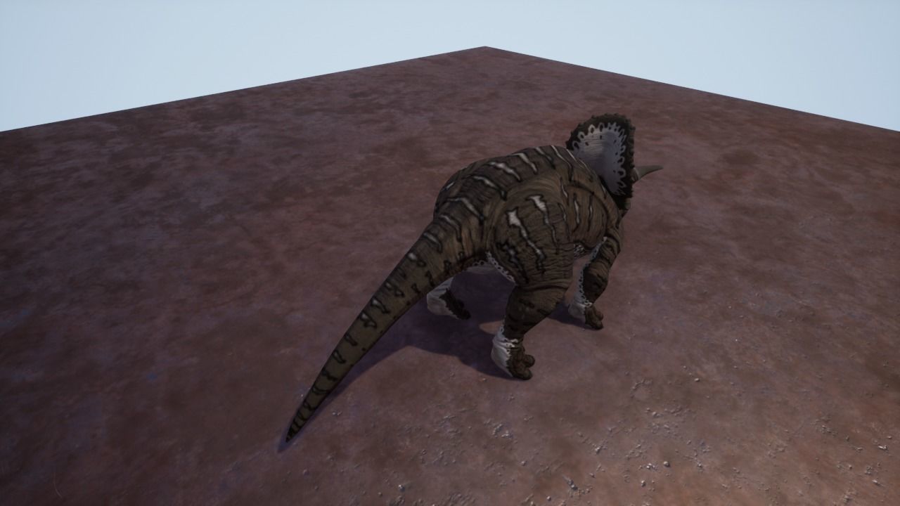 3D Triceratops dinosaur Low-poly 3D model_3