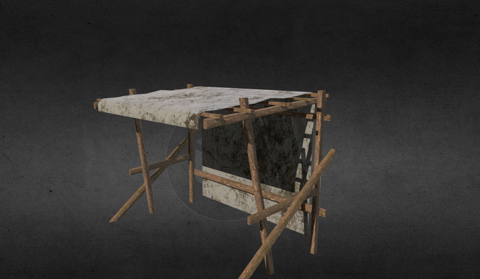 Medieval stalls pack Low-poly 3D model_1