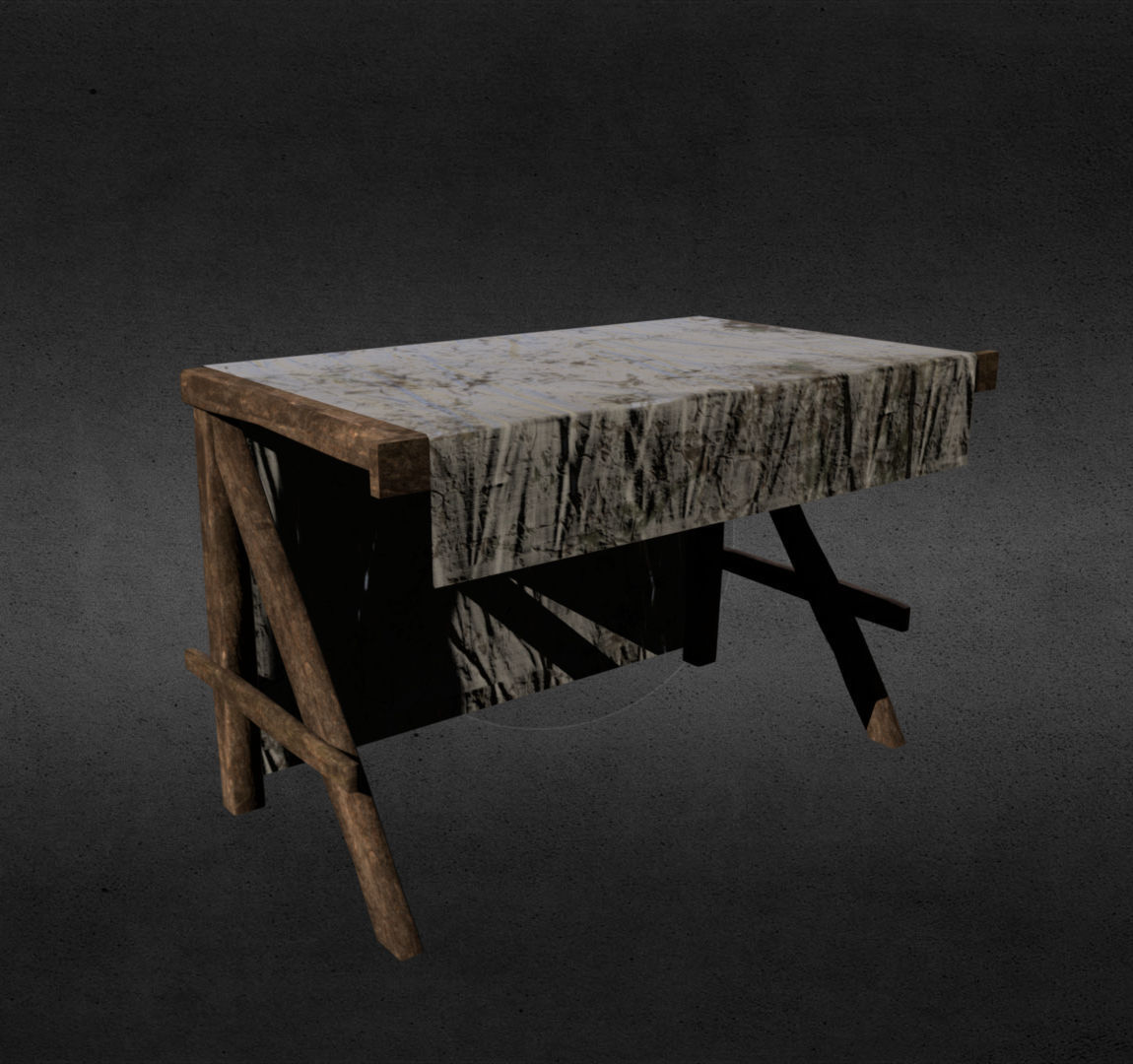 Medieval stalls pack Low-poly 3D model_4