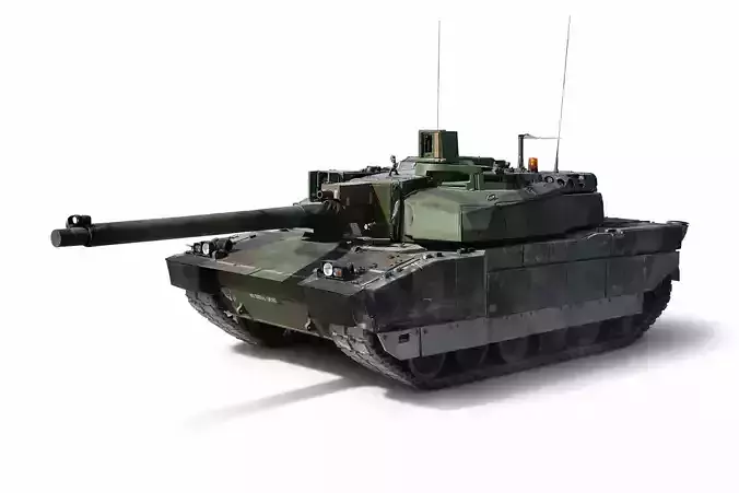 Leclerc Main Battle Tank Modern Armored Combat Vehicle