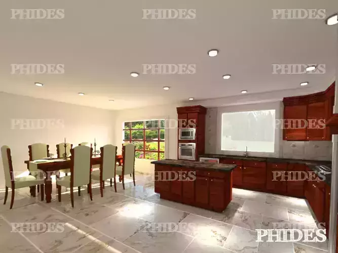 Kitchen open and dining room