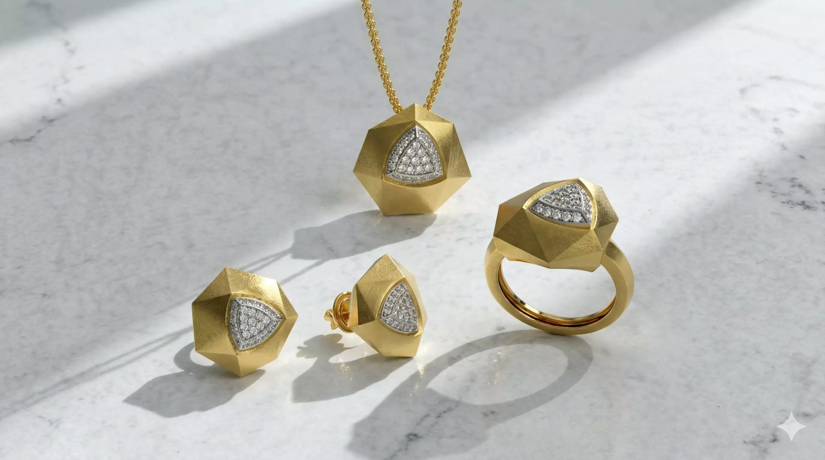 Ring Earrings and Pendant - Geometry - 3D Jewelry - 671 3D print model