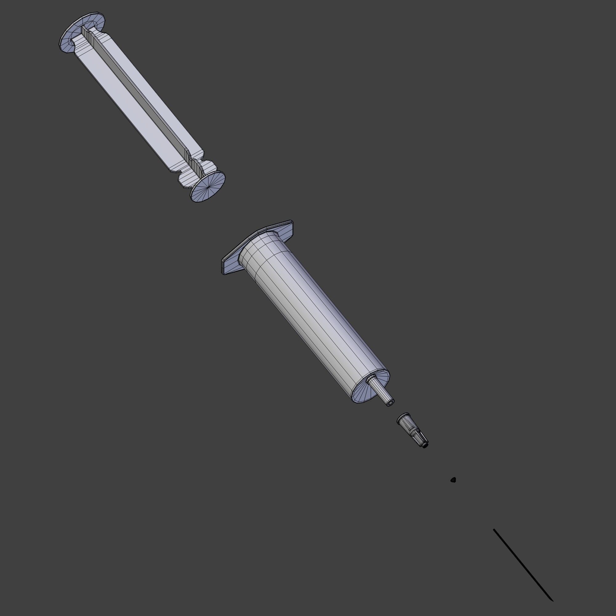 Syringe 2 injection 3D model_8