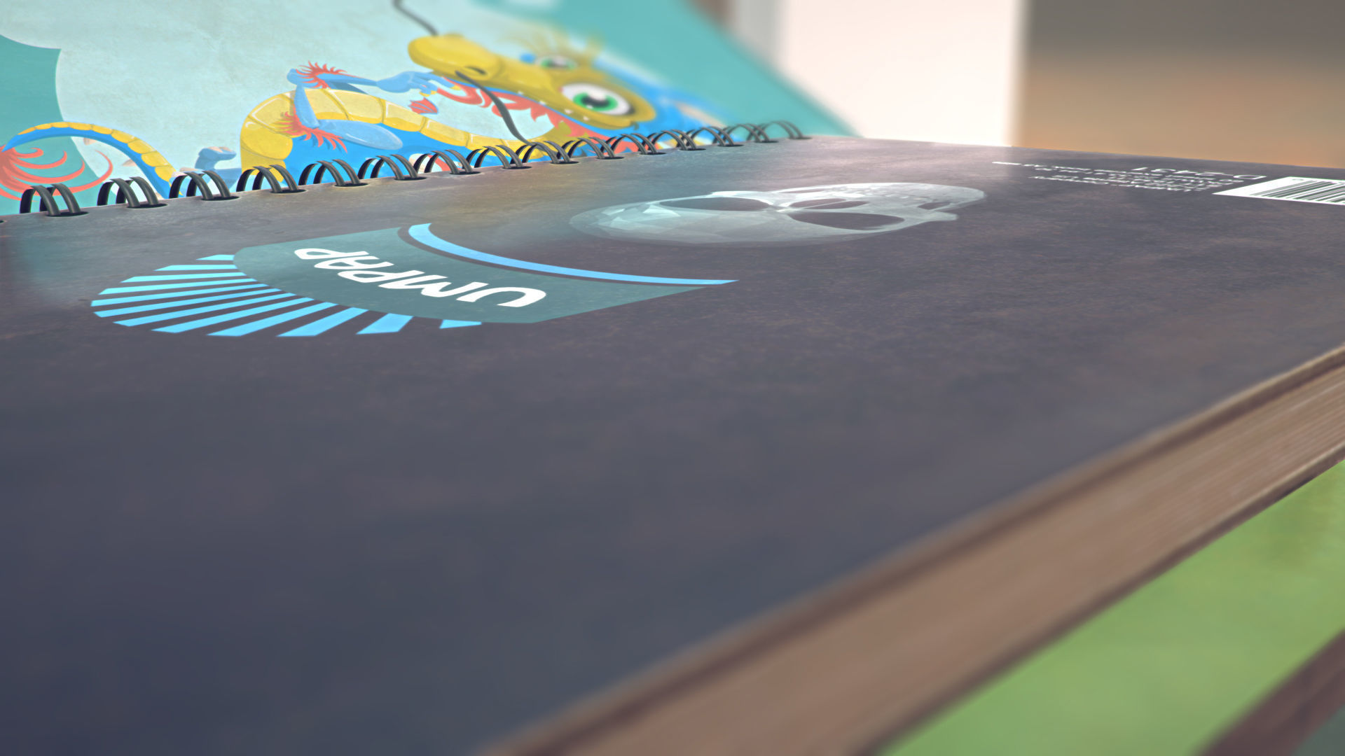 School Book Set Low-poly 3D model_7