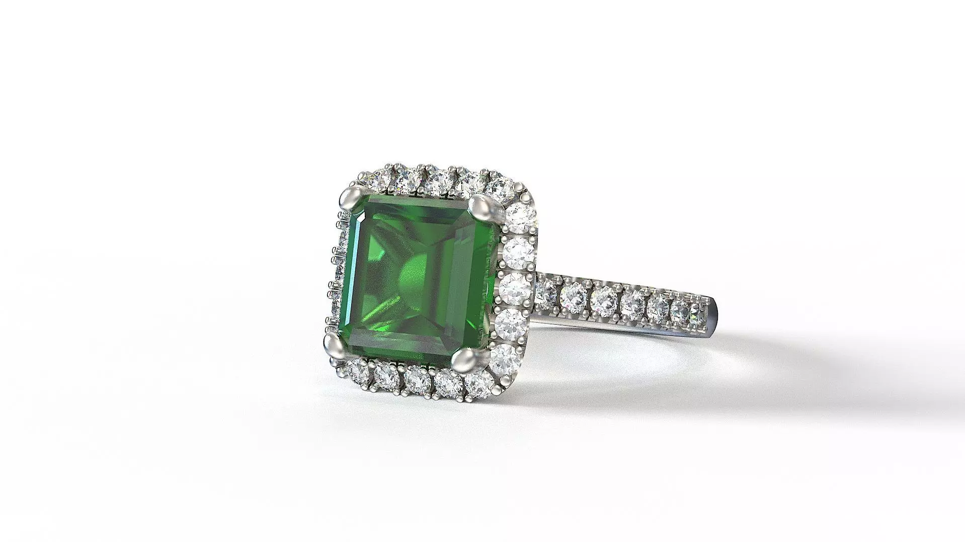 8x8 emerald ring 3D print model
